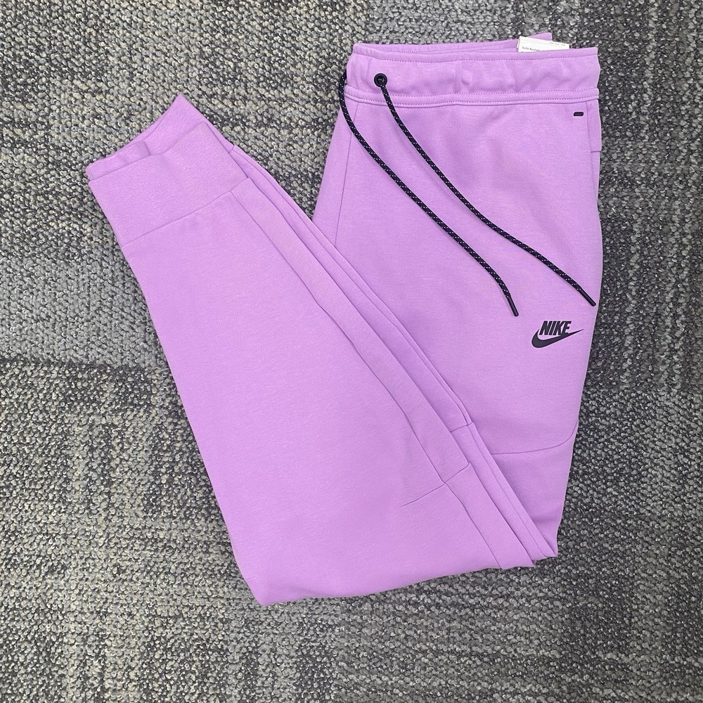 Nike‎ Tech Fleece Joggers Pants Cuffed Violet Shock/black CU4495-532 Men's 2XL